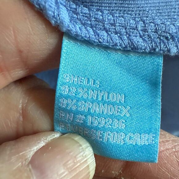 J McLaughlin Top Catalina Cloth Jacquard Texture Blue S/S Large Coastal Beach - Picture 4 of 8